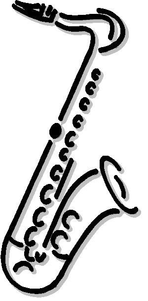 Saxophone silhouette